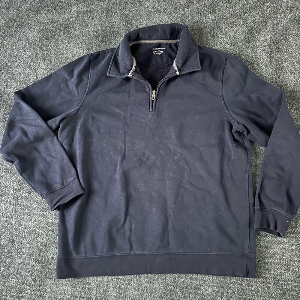 Croft & Barrow Men's Navy Zip-Up Sweater